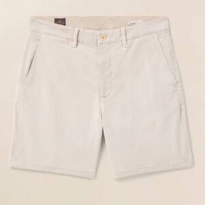 Faherty Men's Cream Chino Shorts